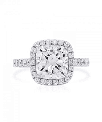 Cushion cut diamantring